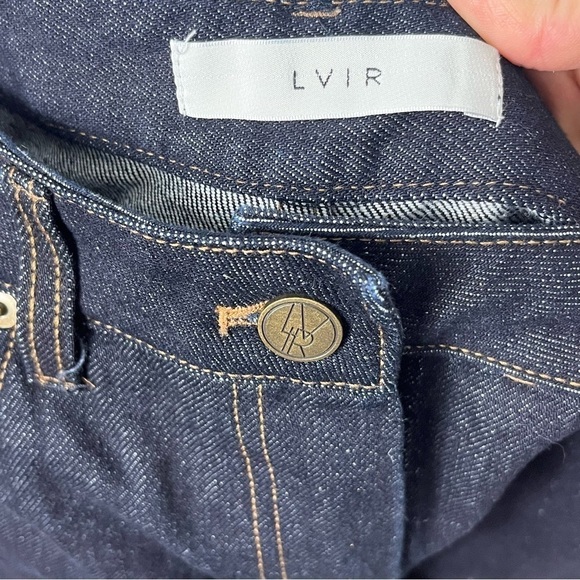 LVIR Size Large Indigo Cuff Dark Wash Wide Leg Jeans - Picture 7 of 8